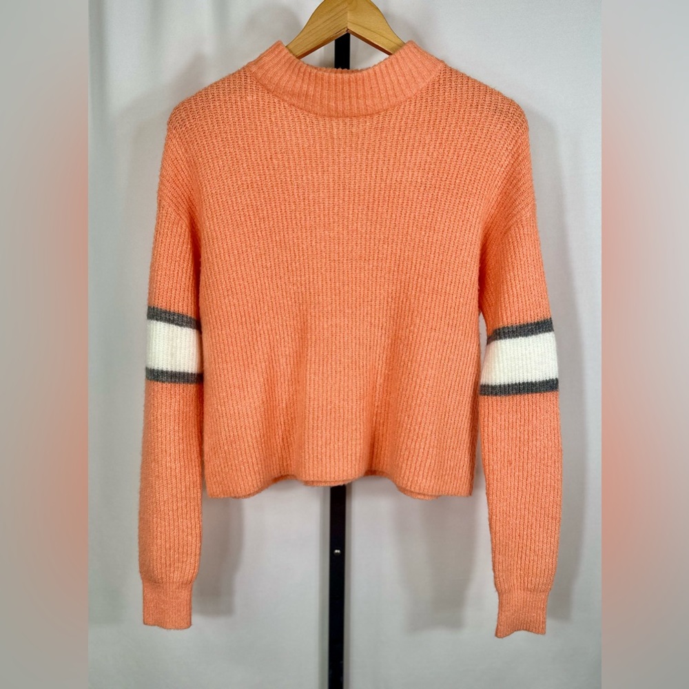 JOHN + JENN Peach Knit Crew Neck Pullover Sweater XS